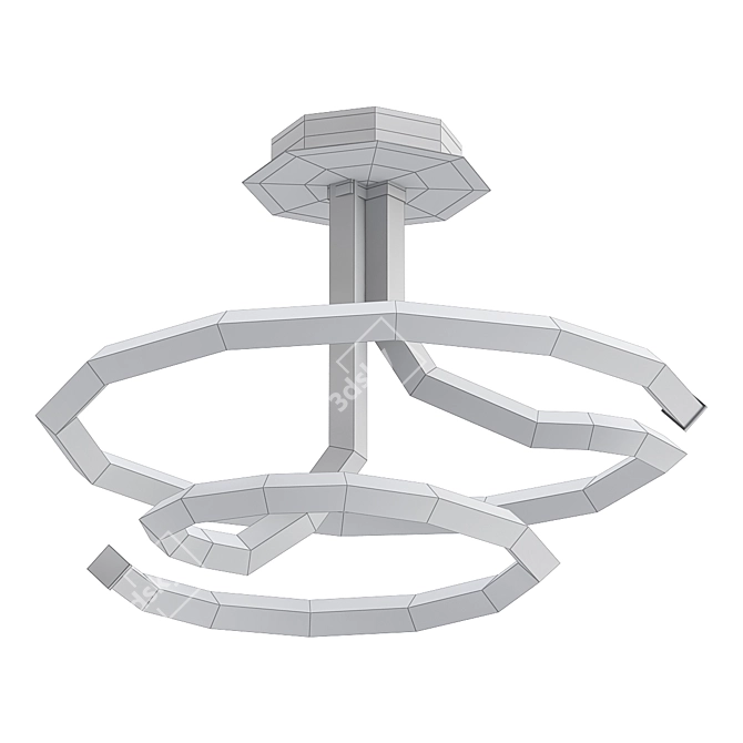 Industrial-Inspired Loft Pendant Light 3D model image 2