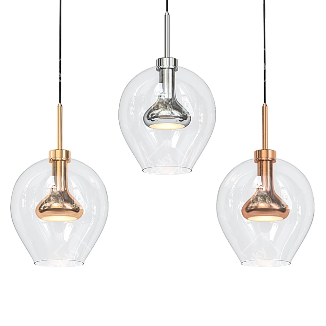 Celestial Clear Pendant 3D model image 1