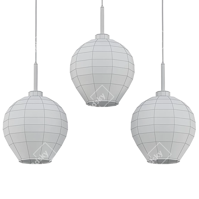 Celestial Clear Pendant 3D model image 2
