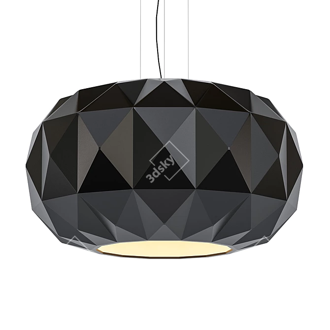 Sleek Glass Pendant Lamp 3D model image 1