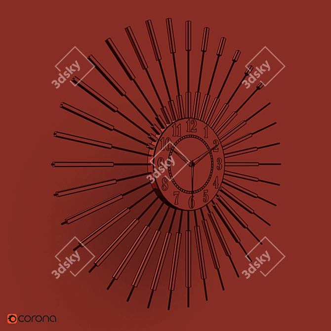 Elegant Wall Clock Decor 3D model image 4