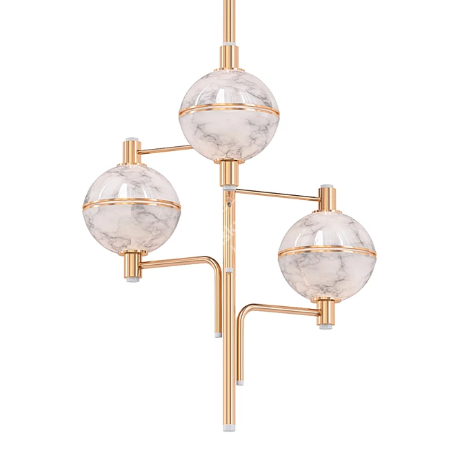 Elegant Andros II Suspension Lamp 3D model image 1