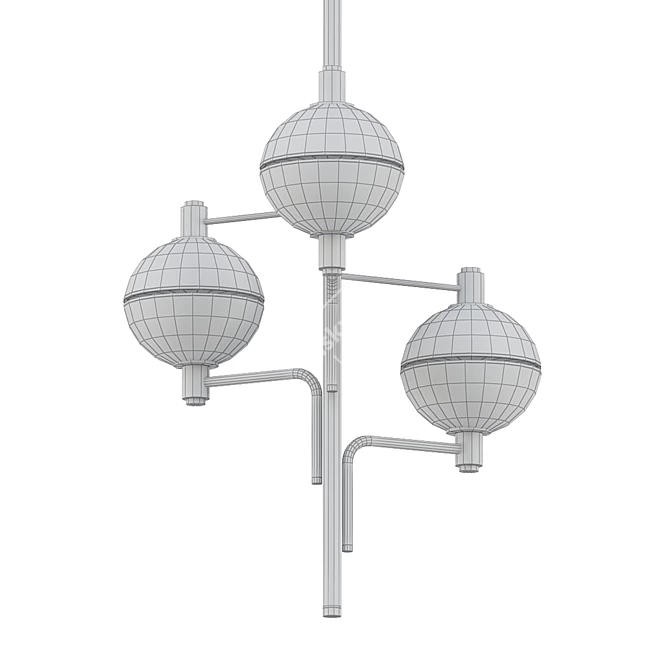 Elegant Andros II Suspension Lamp 3D model image 2