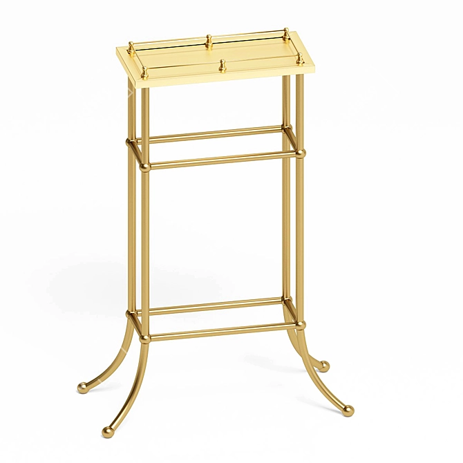 Elegant Brandy Side Table 3D model image 1