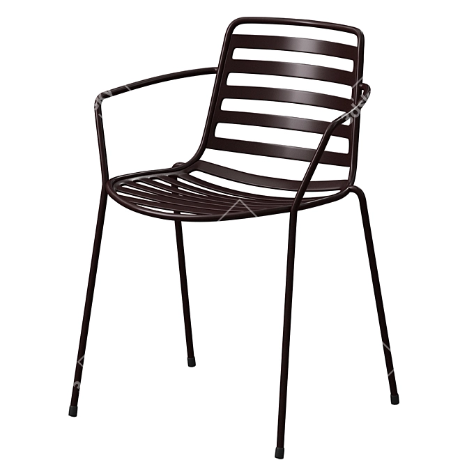 Compact and Stylish Enea Street Armchair 3D model image 4