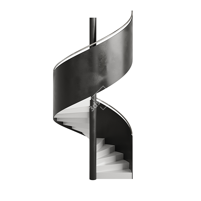 Elegant Spiral Staircase: Type 5 3D model image 1