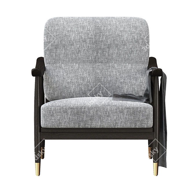Kiara Mid Century Accent Chair 3D model image 2