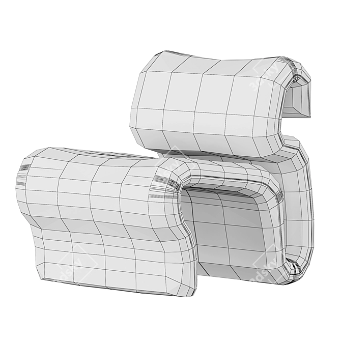 Versatile and Stylish Etcetera Easy Chair 3D model image 7