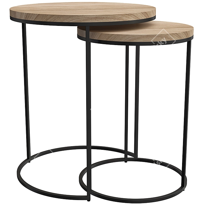 Caffeine Chic: Vova Small Coffee Table 3D model image 1