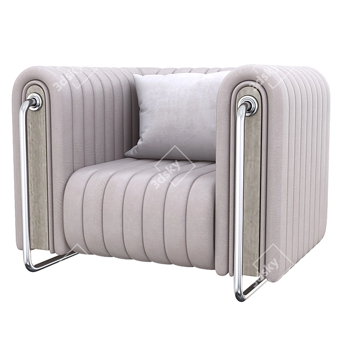 Modern Rivers Armchair | Stylish Design 3D model image 1