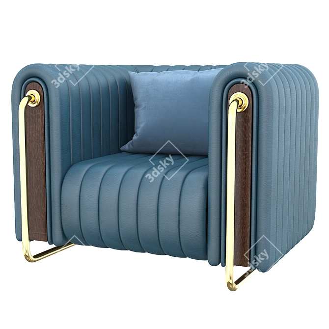 Modern Rivers Armchair | Stylish Design 3D model image 3