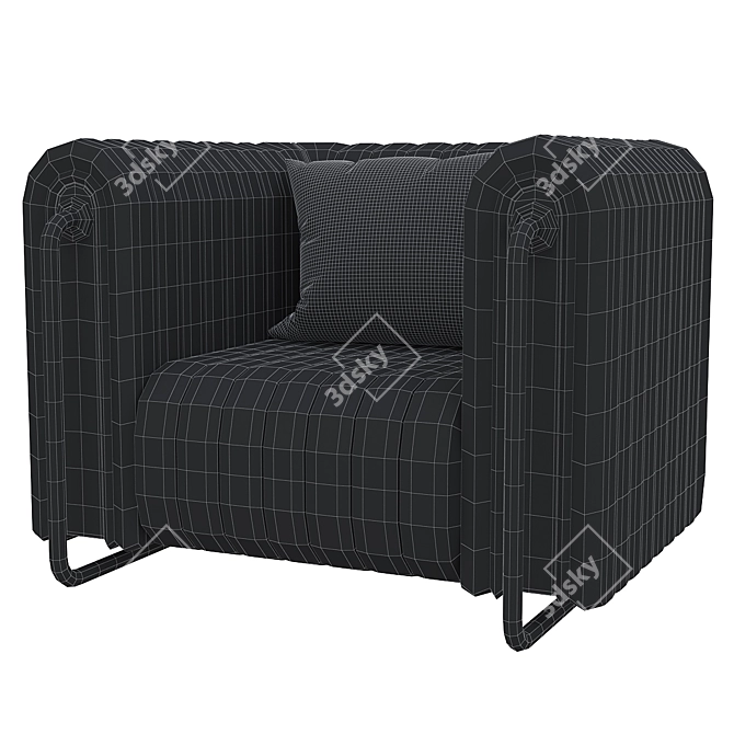 Modern Rivers Armchair | Stylish Design 3D model image 6