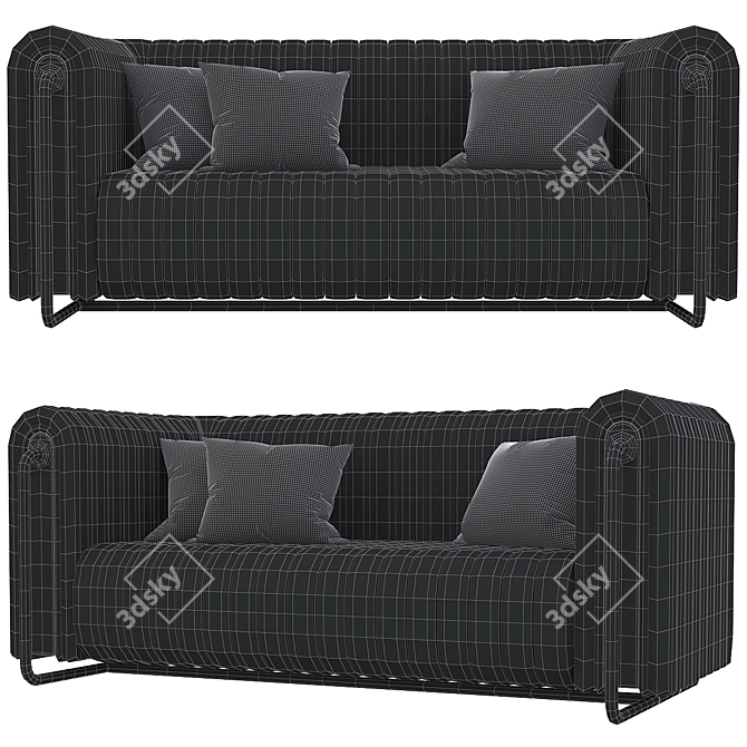 Modern Rivers Sofa: Realistic Design | 3D Model 3D model image 6