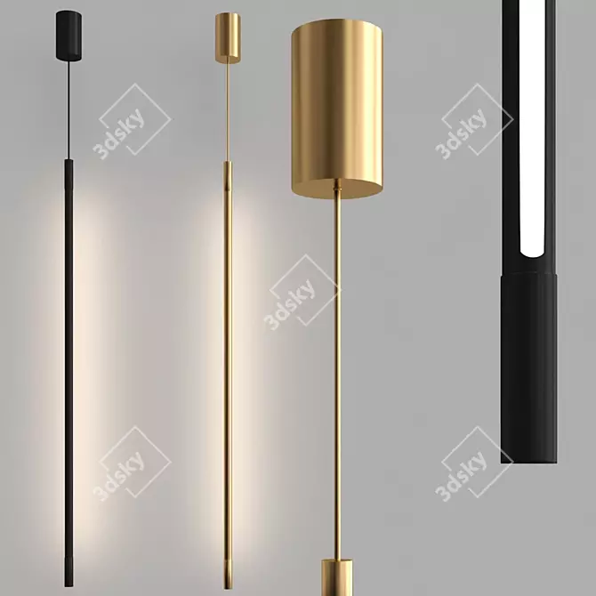 KEMMA: Sleek LED Tunnel Lamp 3D model image 1