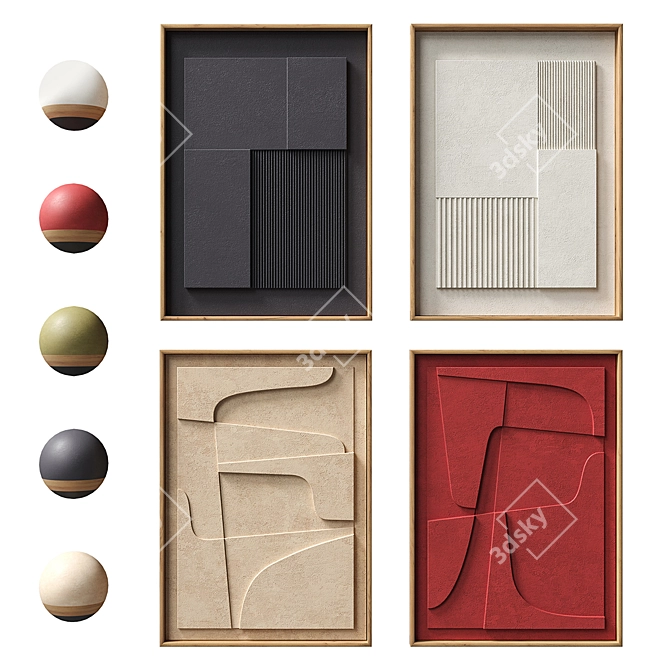 Atelier Plateau: Scandinavian Relief Set 3D model image 1