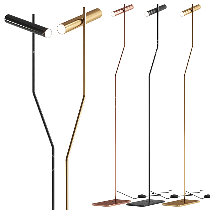 Sleek COLOSSEO Floor Lamp 3D model image 1