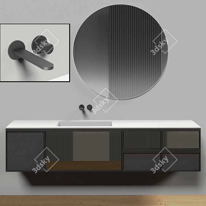 Antonio Lupi Bemado Bianco Opaco Sink Vanity 3D model image 1
