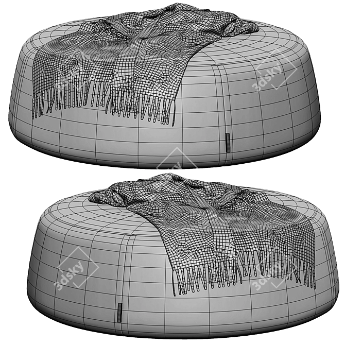 Boca Pouf: Stylish Comfort for Your Home 3D model image 6