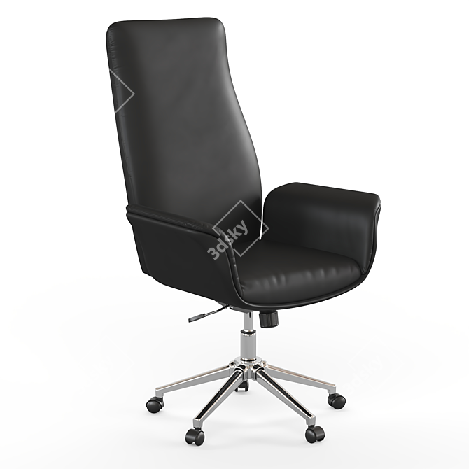 Modern High Back Leather Office Chair 3D model image 1