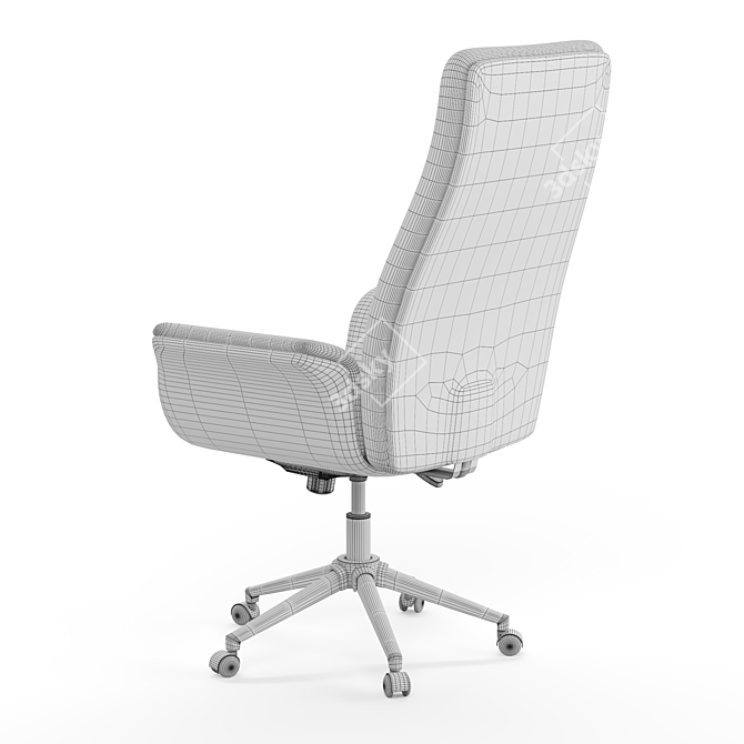 Modern High Back Leather Office Chair 3D model image 6