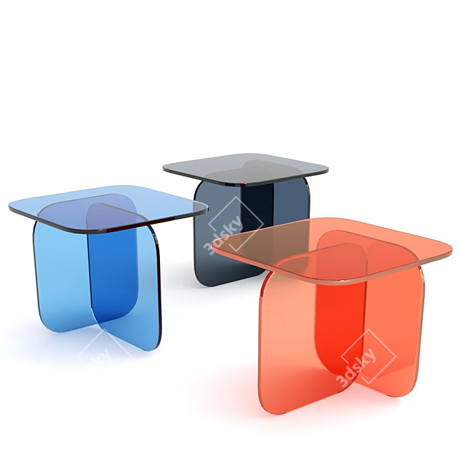Luminous Silhouette: Side Table Sol 3D model image 1