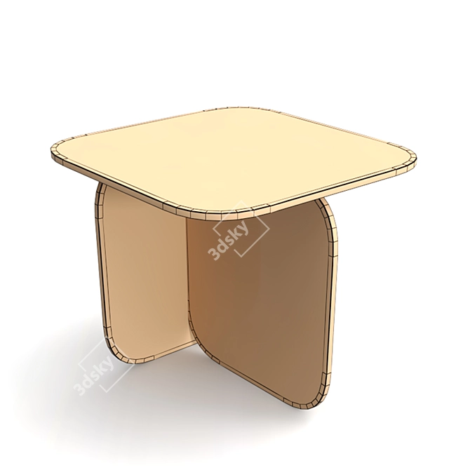 Luminous Silhouette: Side Table Sol 3D model image 4