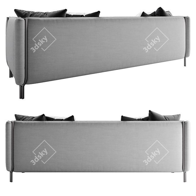 Sleek Contemporary Sofa 3D model image 2