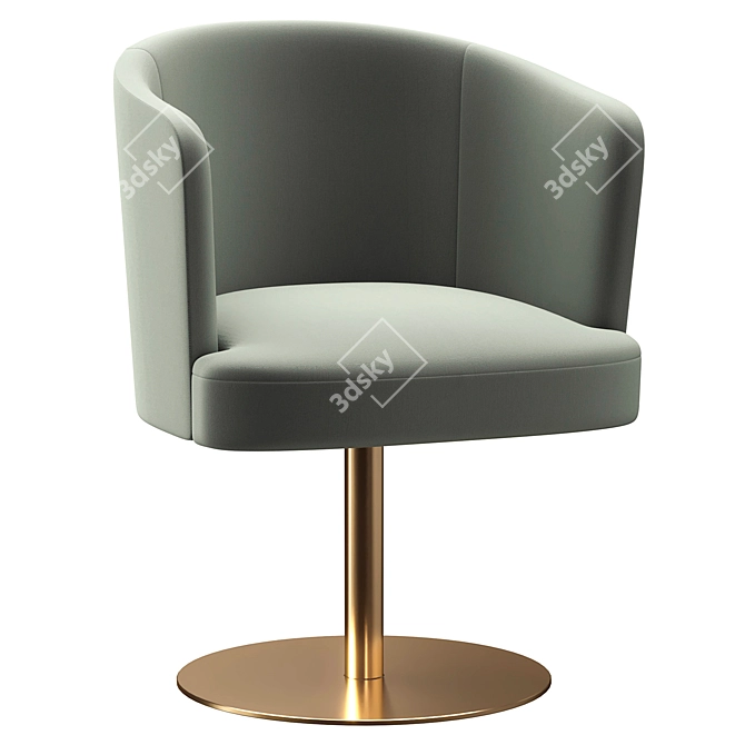 Revy Velvet Office Chair 3D model image 1