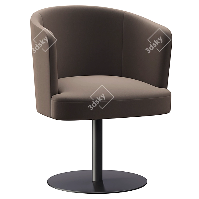 Revy Velvet Office Chair 3D model image 3