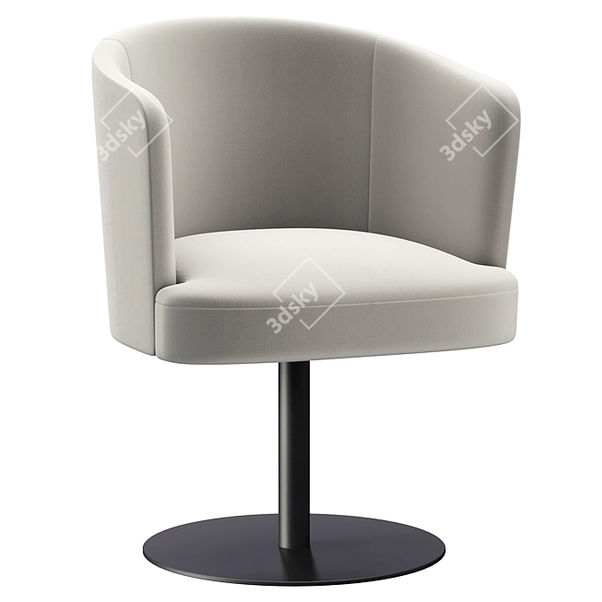 Revy Velvet Office Chair 3D model image 4