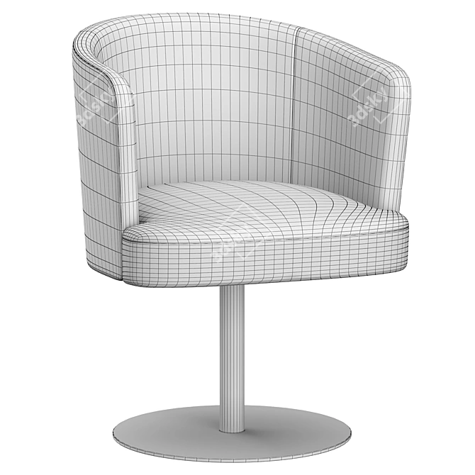 Revy Velvet Office Chair 3D model image 5