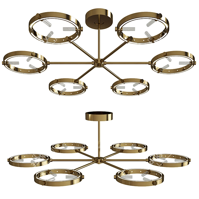 Elegant Flexus Pendant Illumination 3D model image 1