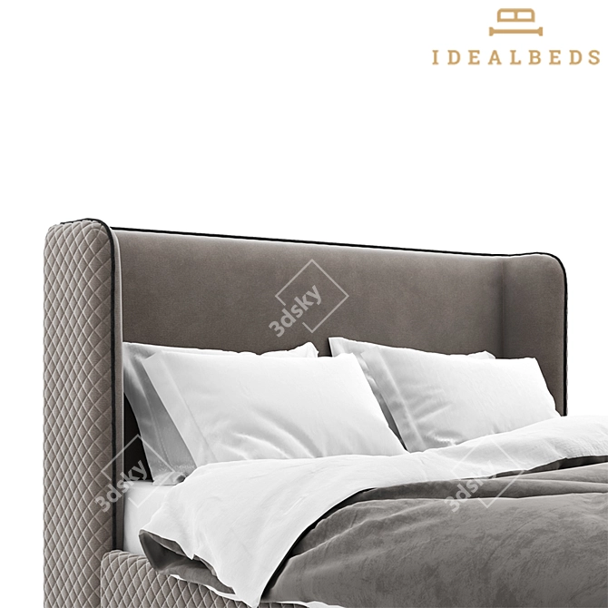 OM Marseille: Sleek and Stylish Bed! 3D model image 2