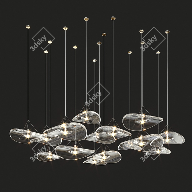 Adjustable Terzani Manta Light: Illuminate Your Space 3D model image 3