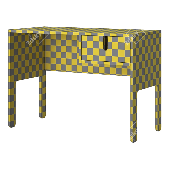 Tenzo Uno Mello Writing Desk - Modern Design, Multiple Colors, Compact Size 3D model image 4