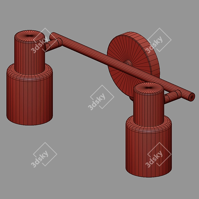 Corso Wall Lamp Eurosvet with Rotating Shades 3D model image 2