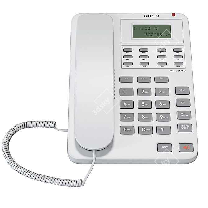 Modern Corded Telephone: V-Ray/Corona, High Quality, Compact 3D model image 4