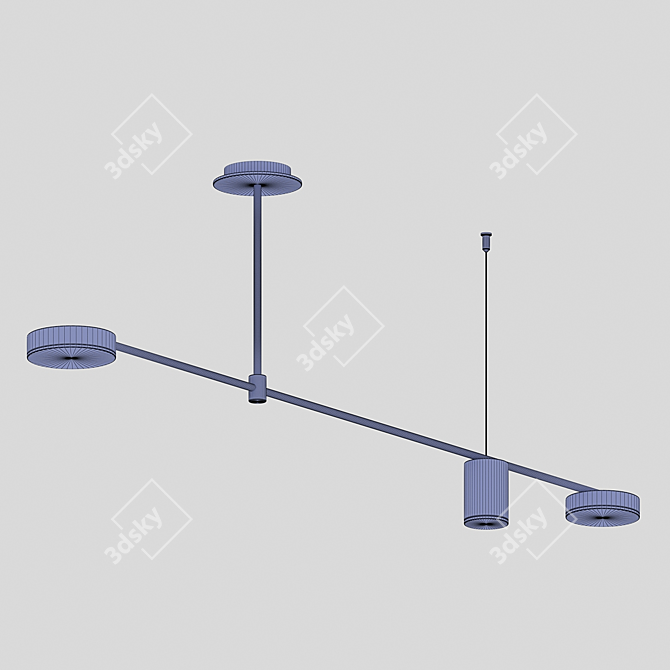Adjustable Height LED Lighting Fixture 3D model image 4