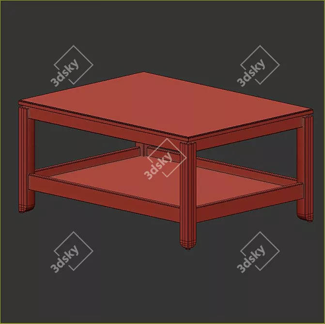 Nested Coffee & Side Tables Set 3D model image 6