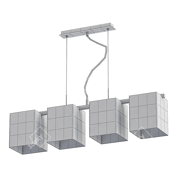 Sleek and Chic: ST Luce Caset Pendant Chandelier 3D model image 2