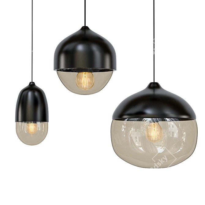 Terho Pendant Light: Scandinavian Elegance 3D model image 1