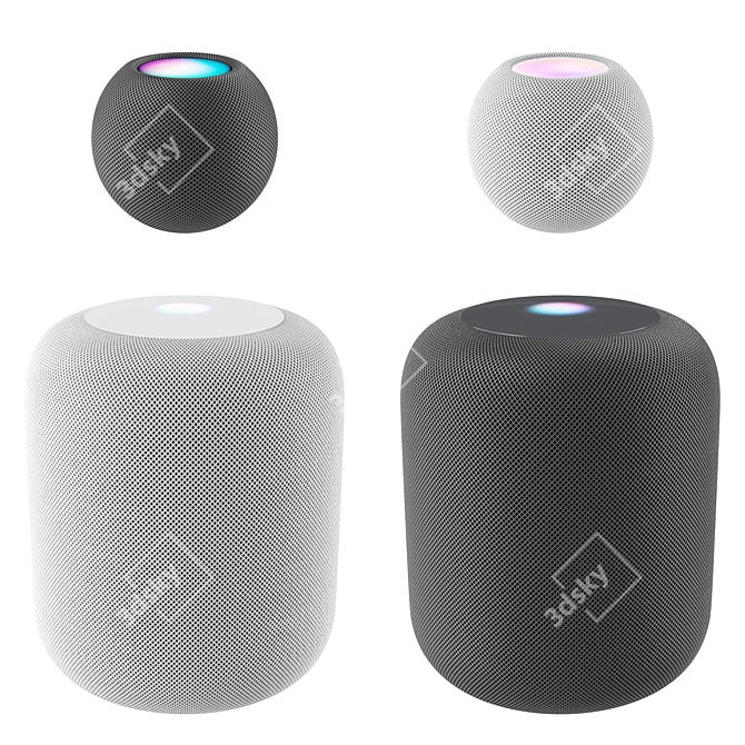 Home Audio Powerhouses: HomePod and HomePod Mini 3D model image 1