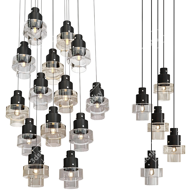 Industrial GASK Pendant Lamps 3D model image 1