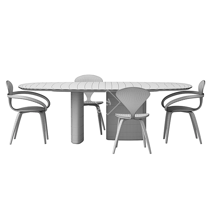 Apriori ST 240x120 Table - Group Set 3D model image 4