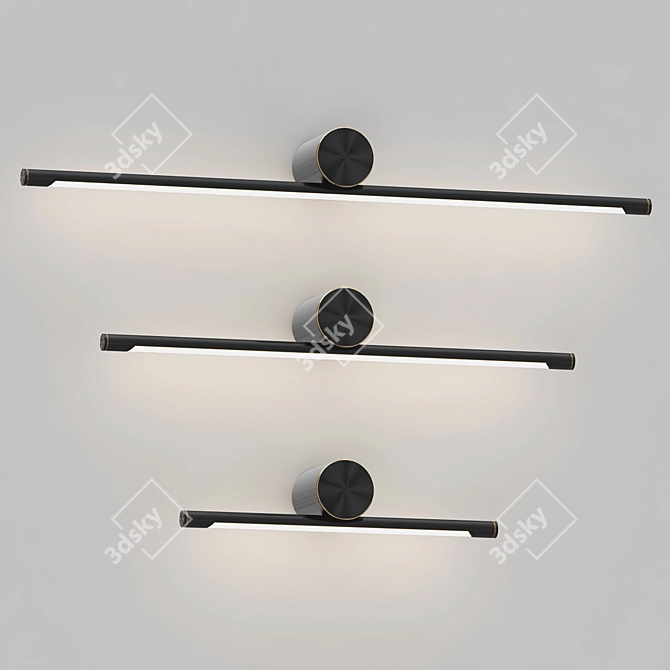 Minimalist LED Wall Light 3D model image 2