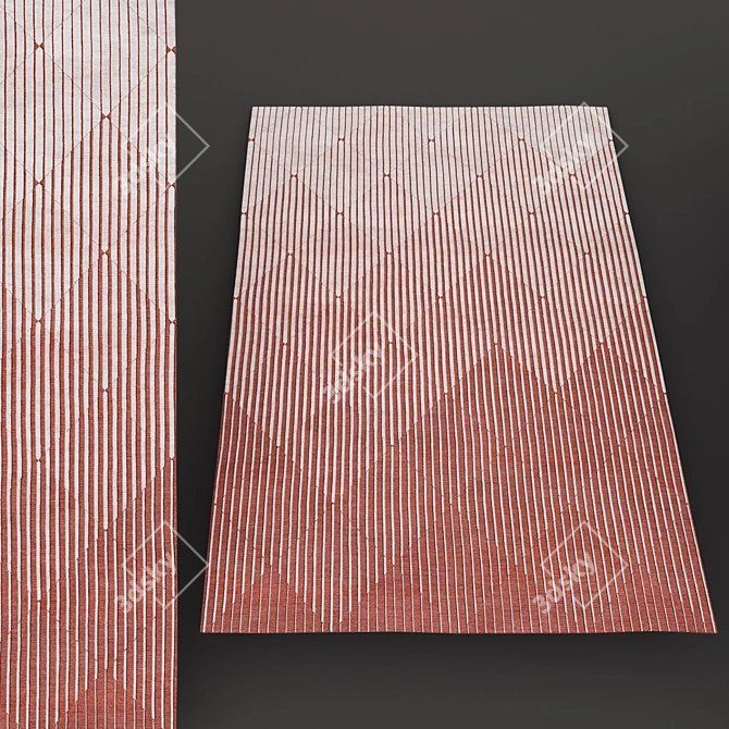 Harmony Collection - 7 Piece Gradient Rug Set 3D model image 4