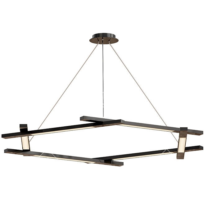 Modern Metric Chandelier 3D model image 3