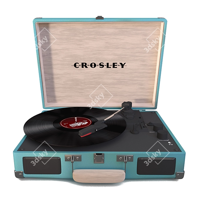 Customizable Vinyl Record Player 3D model image 1