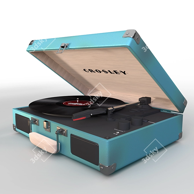 Customizable Vinyl Record Player 3D model image 3