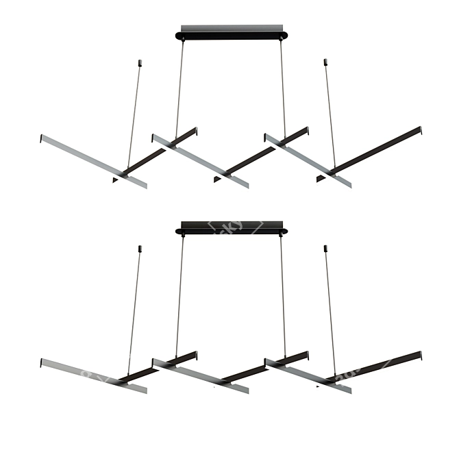 Elegant Rudy Pendant Lighting 3D model image 3